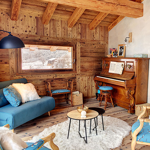 Appartement duplex avec salon à la montagne chalet de l'étoile d'Archeboc